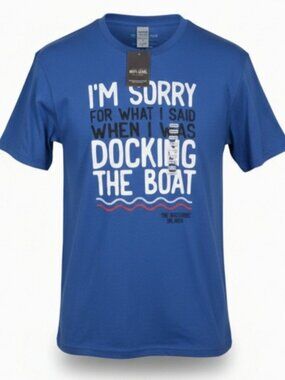 Next Level NWT Blue Short Sleeve Novelty T-Shirt Boathouse Orlando Fl. SZ L